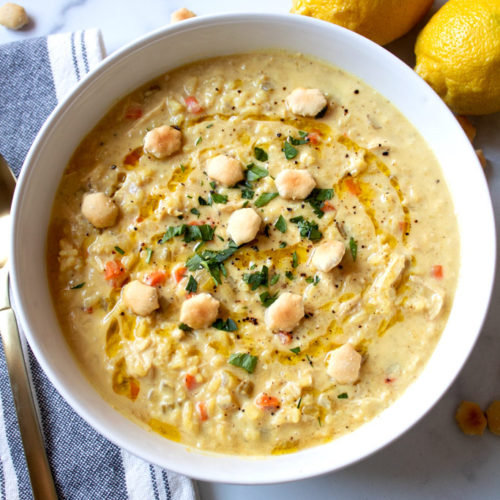 Lemony Chicken and Rice Soup - Baker by Nature