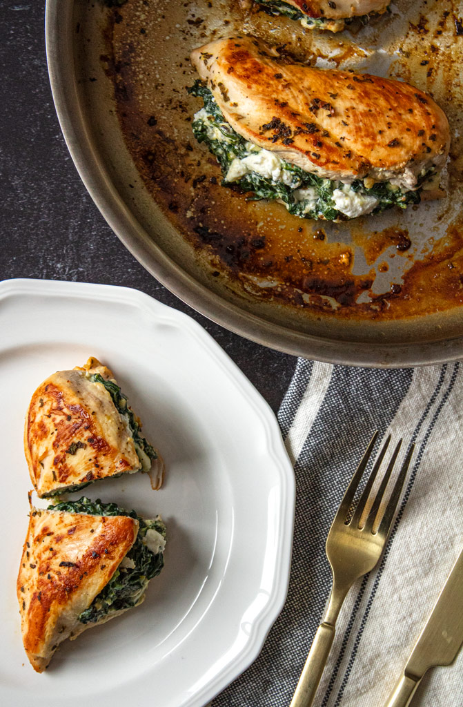 Feta and Spinach Stuffed Chicken (Healthy Dinner) | Jen's Rooted Kitchen