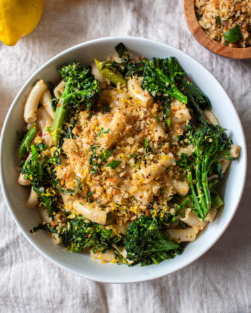 Lemony Broccolini and Swiss Chard Pasta