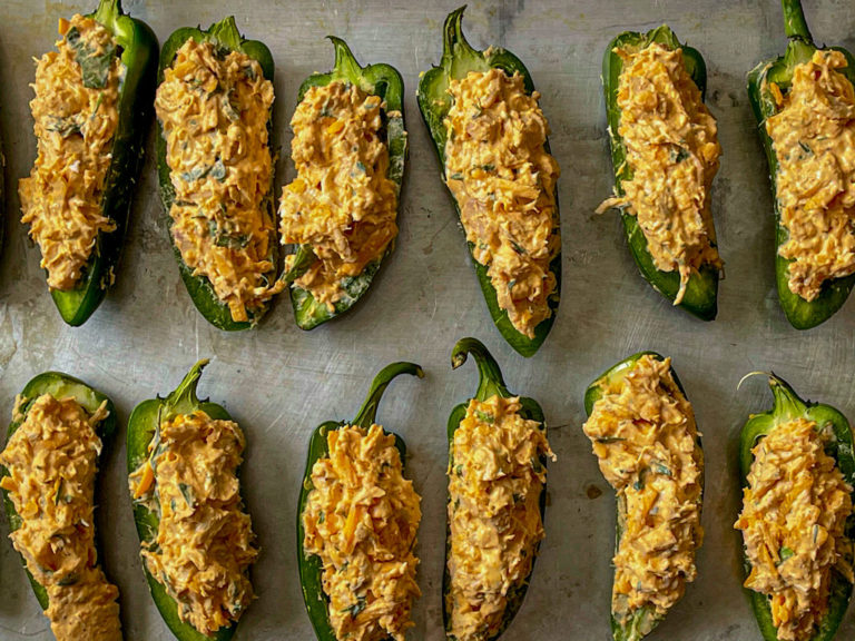 Buffalo Chicken Jalapeno Poppers (GF & Keto) | Jen's Rooted Kitchen