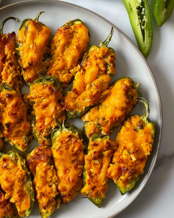 Buffalo Chicken Jalapeno Poppers (GF & Keto)