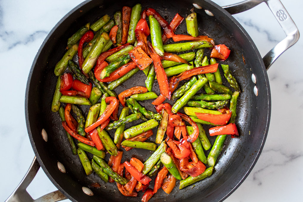 Asparagus and Red Bell Peppers