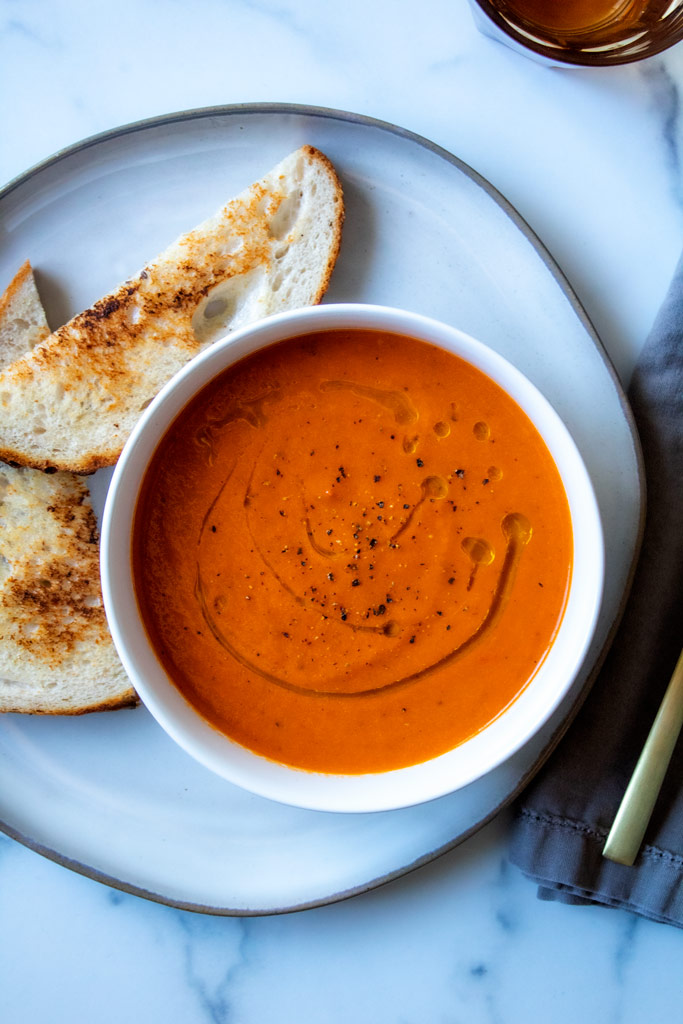 Roasted Carrot and Tomato Soup (Vegan)